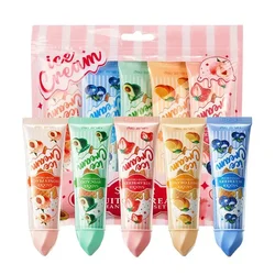 5pcs/set SADOER Fruit Ice Cream Hand Cream Moisturizing Nourishing Brightening Hydrating Hand Creams Hands Skin Care Products