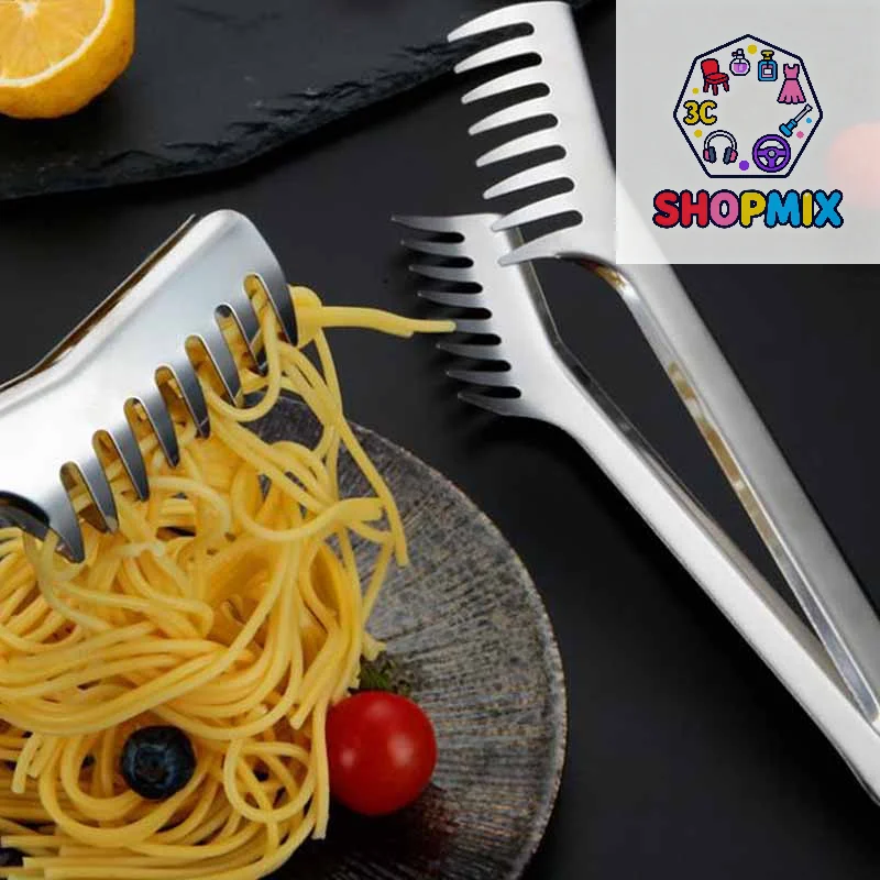 Stainless Steel Noodles Clip Food Comb Spaghetti Tongs Pasta Clip Food Holder