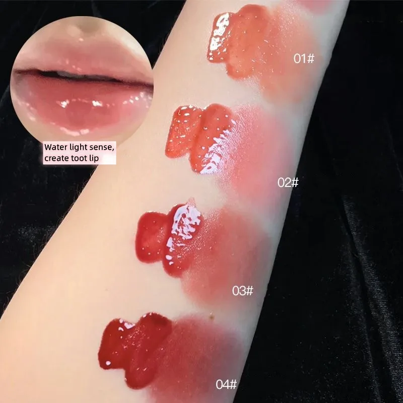 Specchio acqua lucidalabbra impermeabile rossetto liquido di lunga durata idratante gelatina trasparente lucidalabbra cosmetici per il trucco delle donne