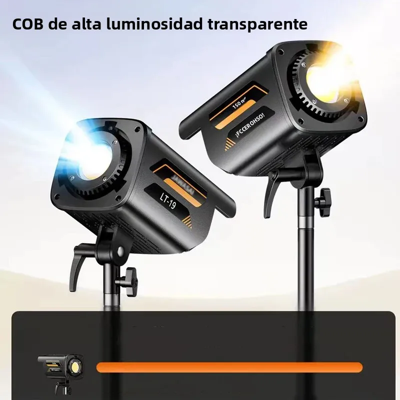 Kit de Iluminación de Estudio Bowens de 150W 220V, Lámpara LED Regulable, Trípode, Flash, Iluminación de Estudio de 3200-6500K, 3 Colores