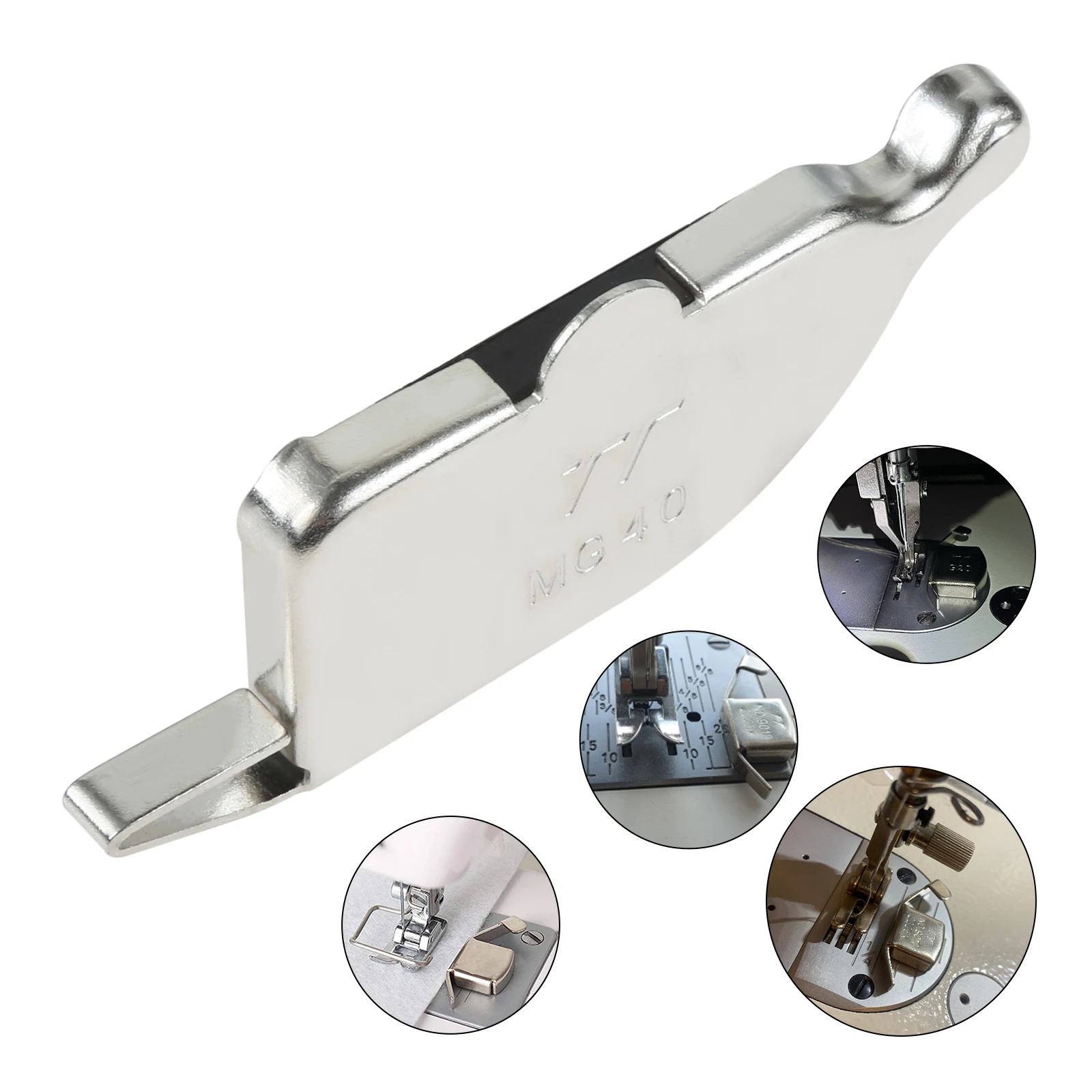 재봉틀용 마그네틱 심 가이드 프레스 피트, DIY 공예 발 부품, 가정용 심 게이지, MG40, 100*35mm, 1PC