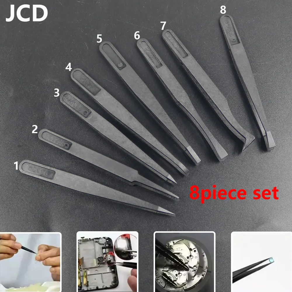 

Watch Repair Tool Antistatic Carbon Fiber Plastic Tweezers For Black Watchmaker watch trimmer tweezers Carbon fiberTool