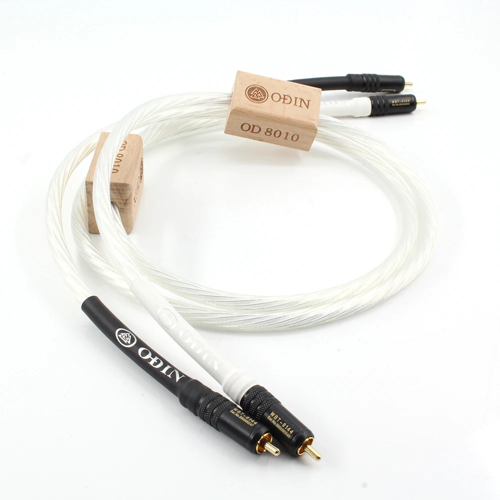 

a Pair High Quality Nordost Odin Reference HiFi Interconnect RCA Audio cable with WBT0144 Gold Plated RCA plug