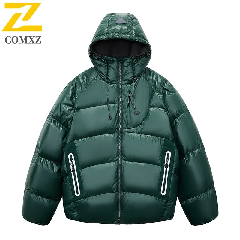 عالية الجودة الرجال أسفل سترة الراحة في الهواء الطلق تسلق الجبال يندبروف الحشو معطف هود التخييم خفيفة الوزن دائم معاطف الشتاء #6