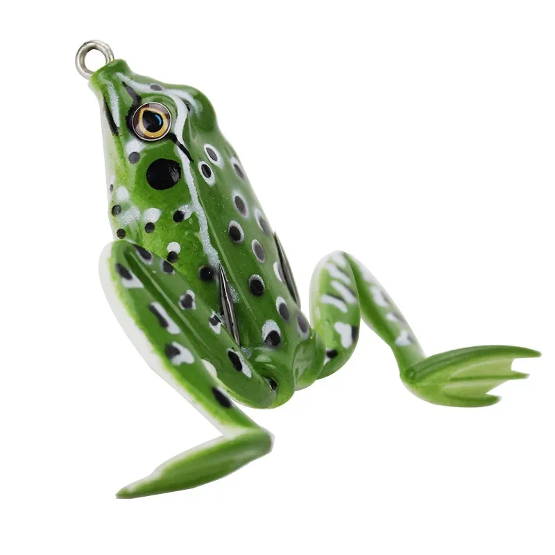 ALASICKA1PCS 5cm/10g Silicone Rubber Material Thunderfrog Road Runner Fishing Lure Fake Frog Fishing Lure for Fighting Blackfish