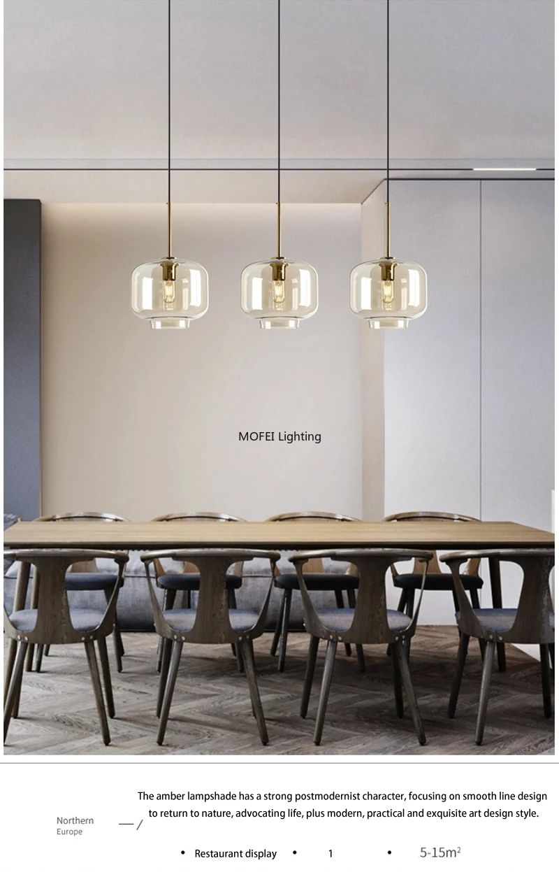 Art Industrial Retro E27 Glass Pendant Light Nordic Loft Chandelier Kitchen Restaurant Minimalist Hanging Lamp Suspension LED