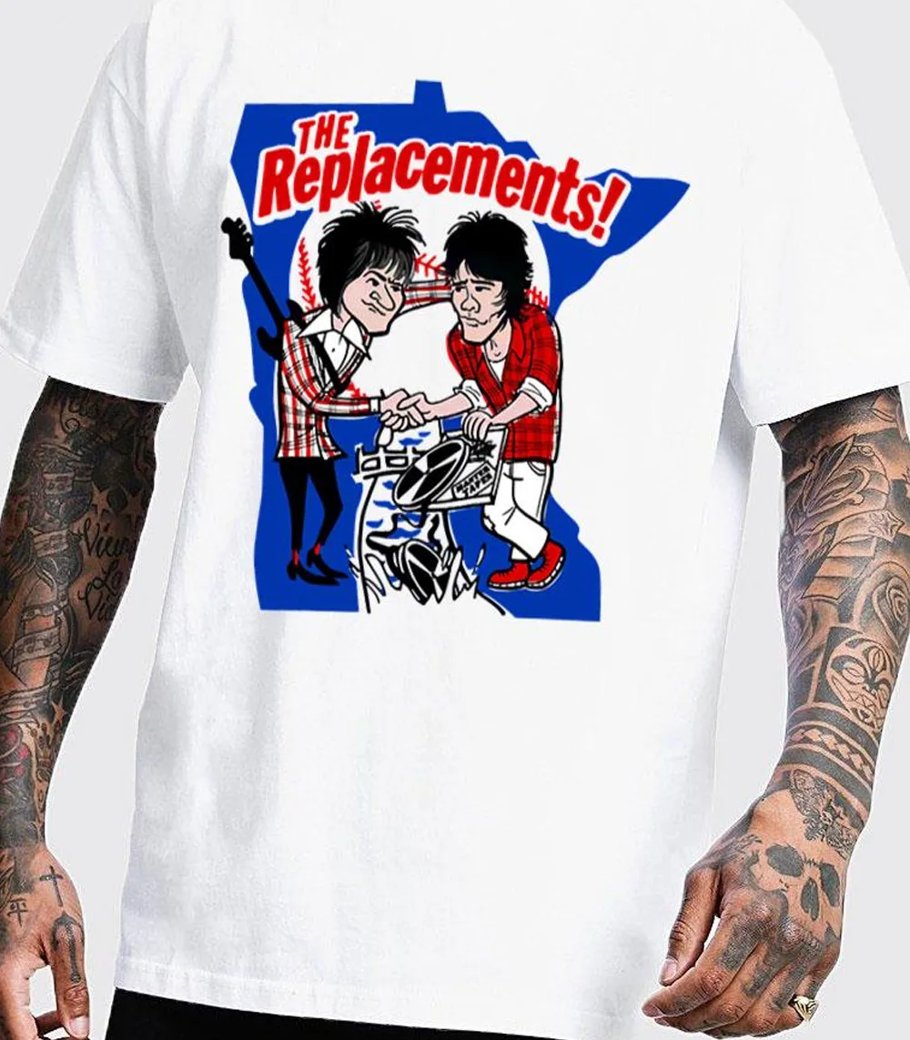 The Replacements band caricature T-shirt white Unisex All sizes TA5392