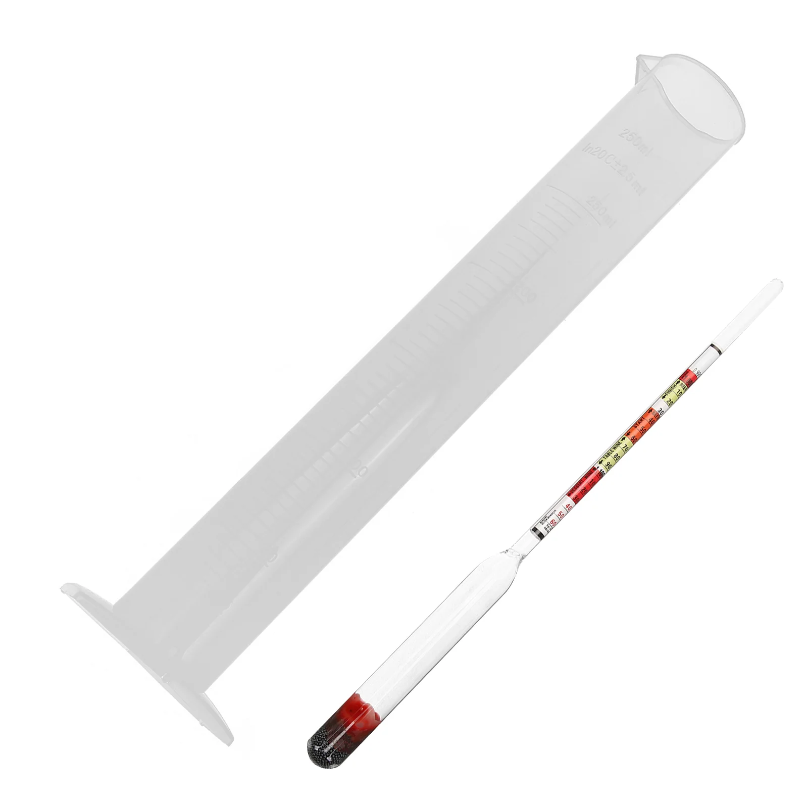 Density Meter Weight Hydrometer Test Jar Alcohol Tester for Glass Beer