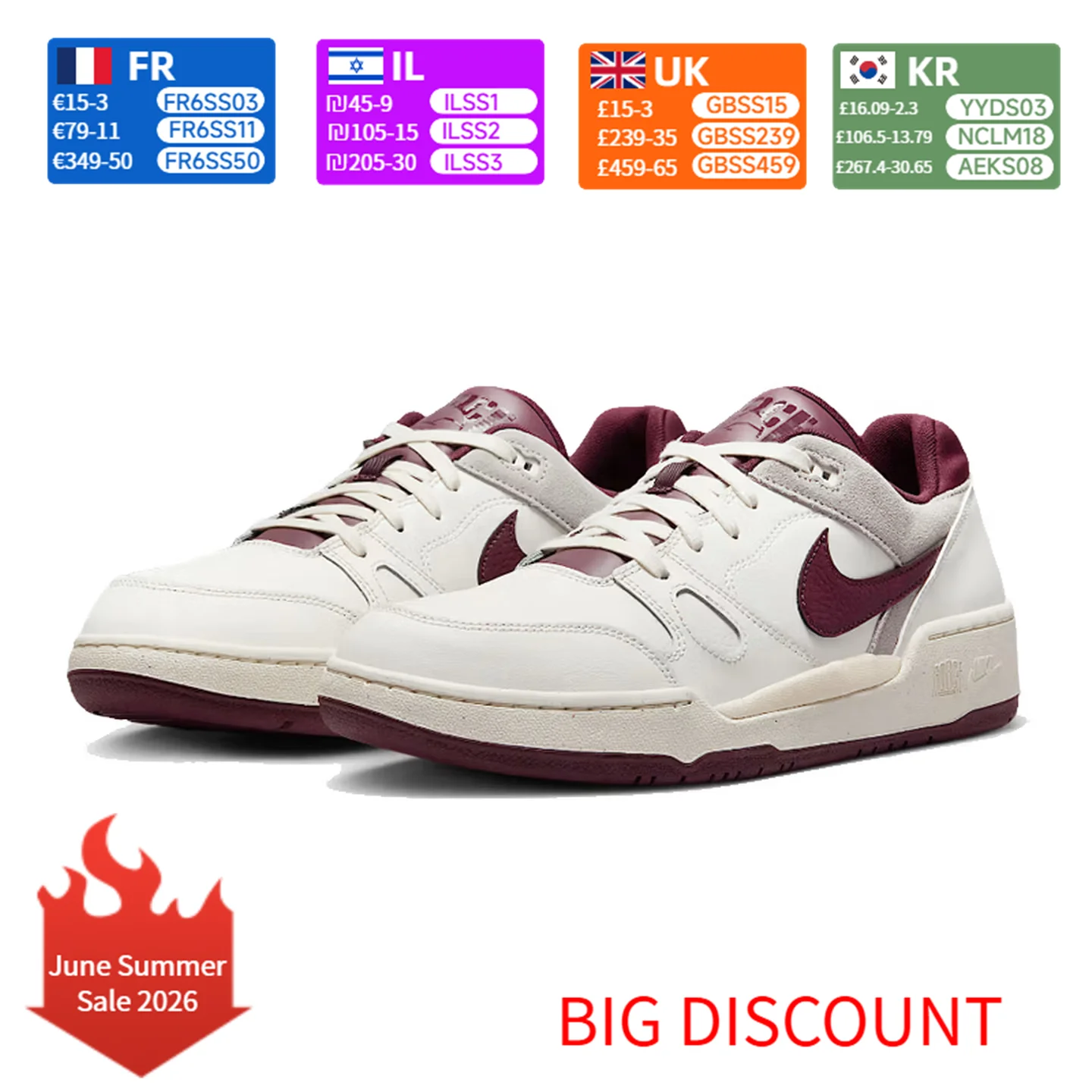 

Nike Full Force Men's Casual Sneakers Retro Leather Classic Comfort Everyday Shoes FZ4629-100