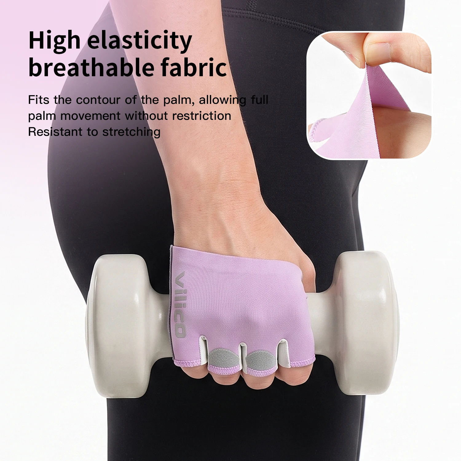 1Pair Anti-Slip Gym Half Finge - Weightlifting Gloves ulasan dan harga