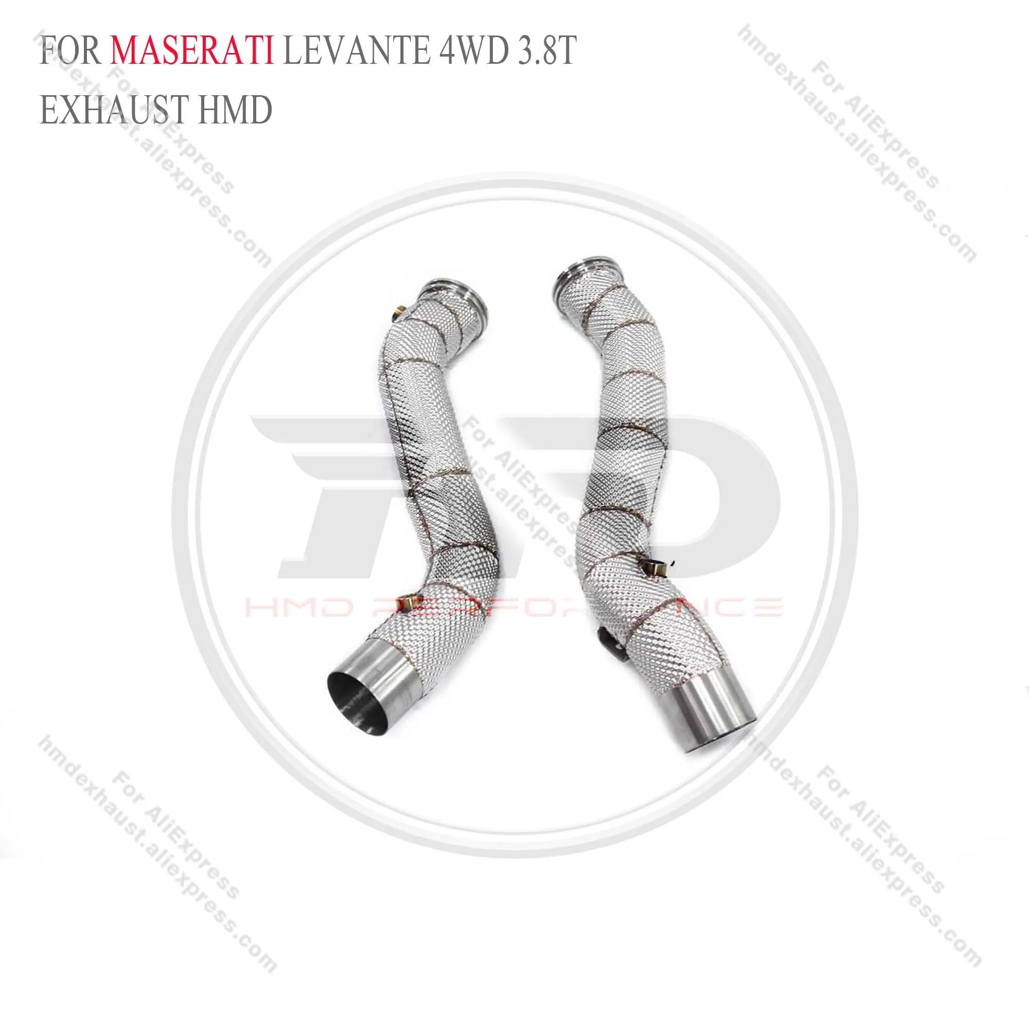 HMD Downpipe for Maserati Levante 4WD 3.8T Exhaust System High Flow Performance With Heat Shield