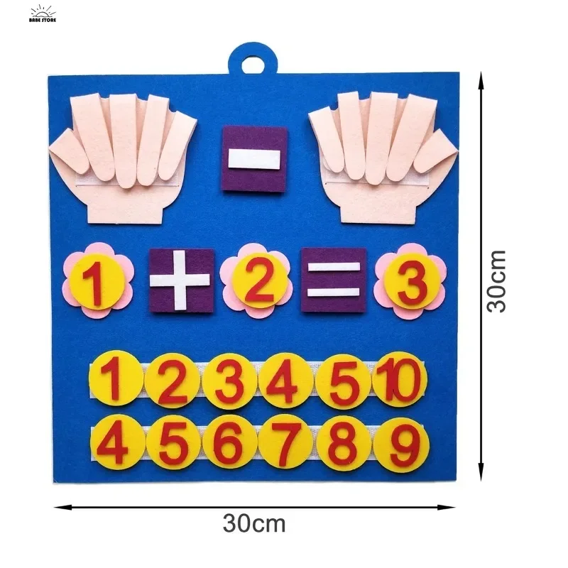 1PC Toddler Montessori Toys Felt Finger Numbers Math Toy Children Counting Early Education Learning Game For Kids Intelligence