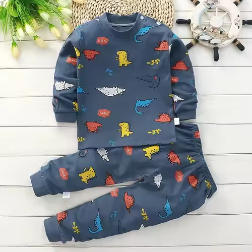 Kids Clothes Children Sets Children's Clothing Boys Girls CottonAutumn winter Clothing Pants Sleepwear Underwear Christmas Gift - Image 9