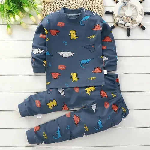 Kids Clothes Children Sets Children's Clothing Boys Girls CottonAutumn winter Clothing Pants Sleepwear Underwear Christmas Gift - Image 9