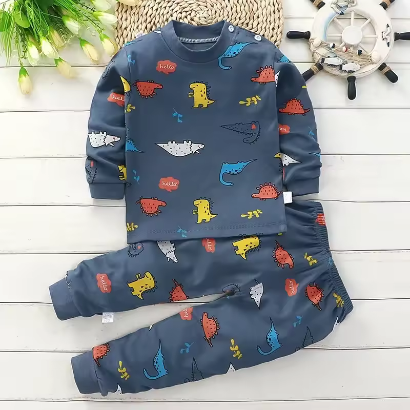 Kids Clothes Children Sets Children's Clothing Boys Girls CottonAutumn winter Clothing Pants Sleepwear Underwear Christmas Gift - Image 9
