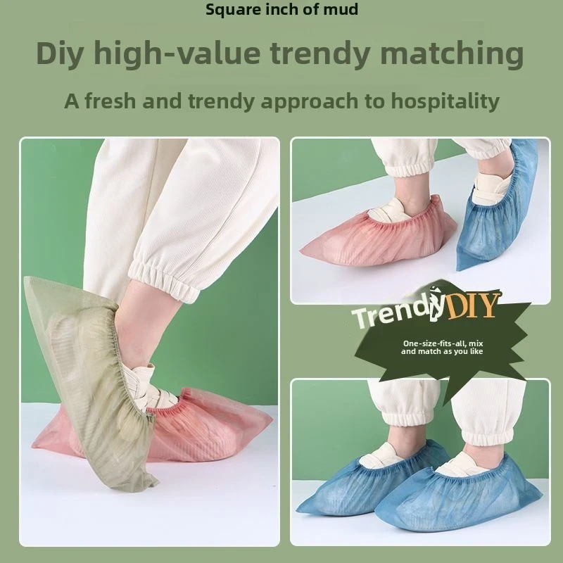 

Disposable Non-woven Shoe Covers Thickened Breathable Shoe Protectors New Colors Indoor Foot Covers for Home, Workshop