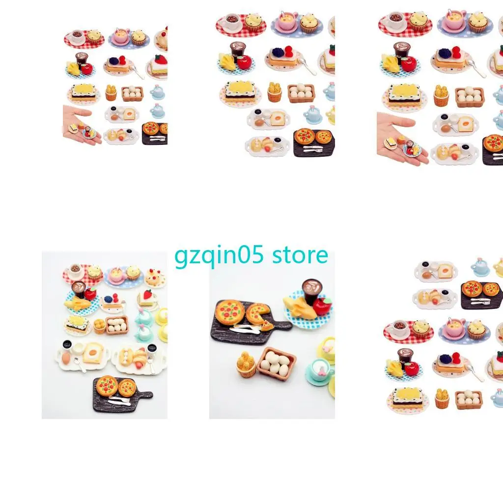 

H055 Мини-сцена из смолы для десертных кукольных домиков, аксессуары для украшения ролевых игр и подарков