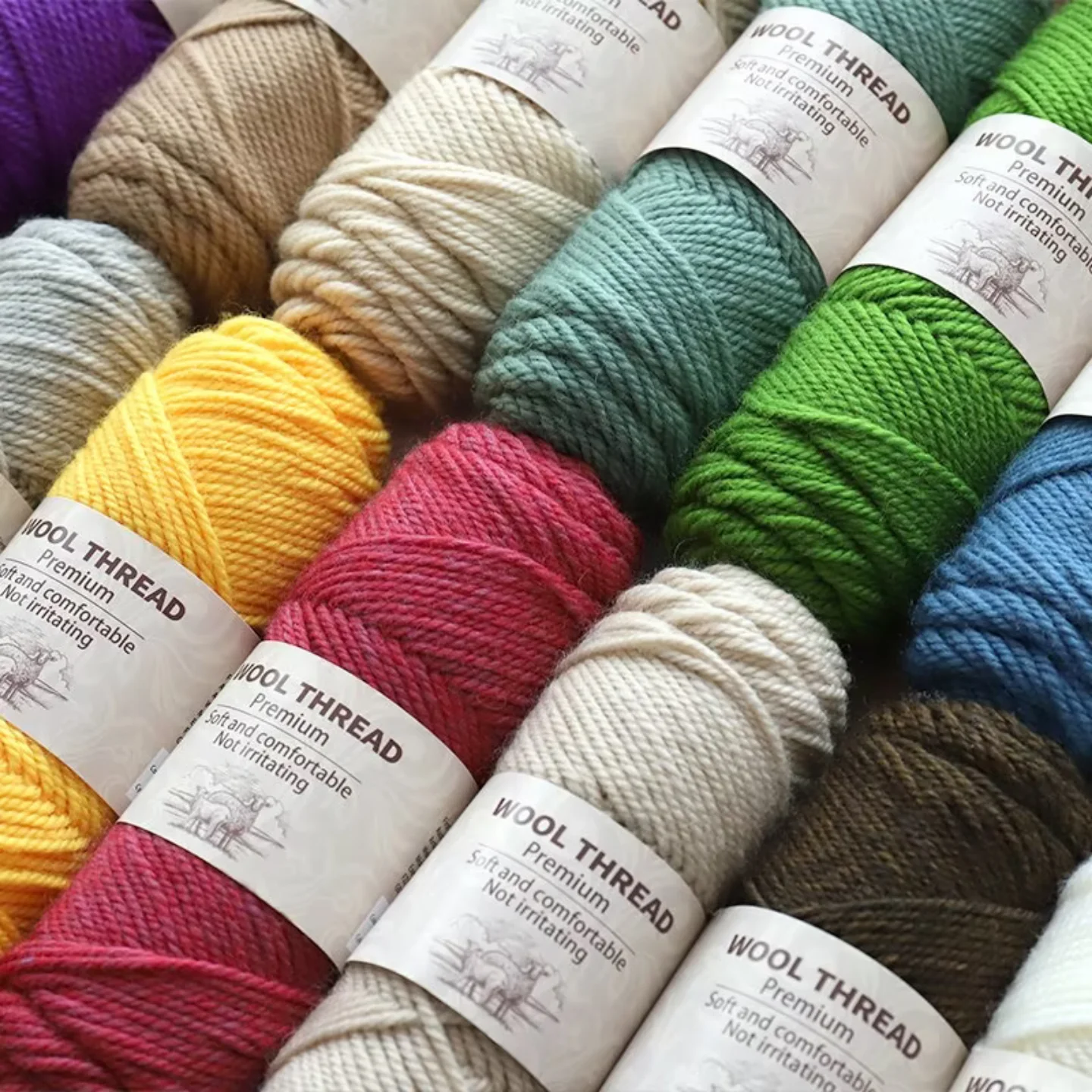 500g Pack of 5 Skeins (100g*5) Australian Wool Blend Yarn, Suitable for Knitting Sweaters, Coats, Vests, Hats, Gloves, Scarves