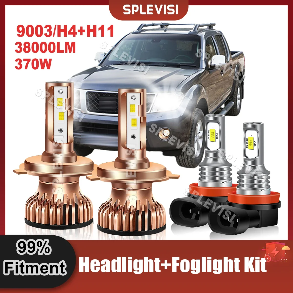 

LED Headlight H4/9003 High Low Beam H11 Foglamp Kit For Nissan Navara 2005 2006 2007 2008 2009 2010 2011 2012 2013 2014 2015