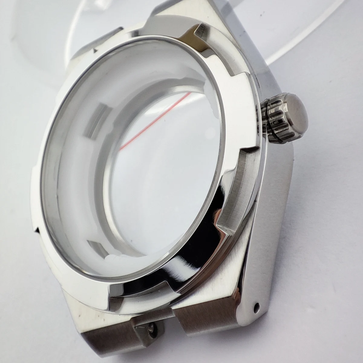 41mm case Miyota8215 men\'s case custom logo nh35 watch case brand stainless steel watch parts watch movement