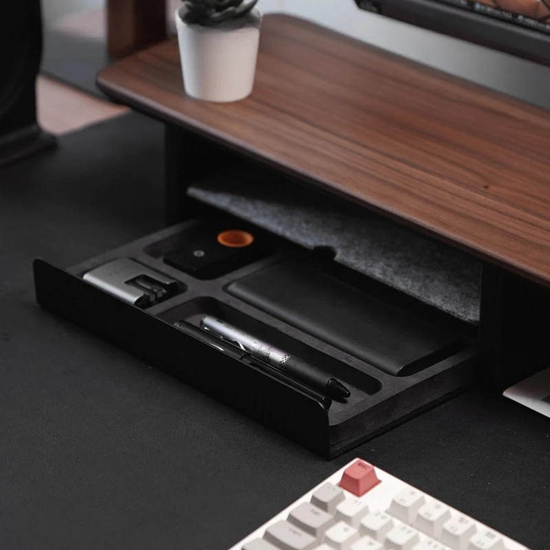 Support de moniteur, tiroirs de rangement, organisateur de bureau, étagère de rangement pour ordinateur, accessoire de bureau ergonomique pour la configuration du bureau à domicile
