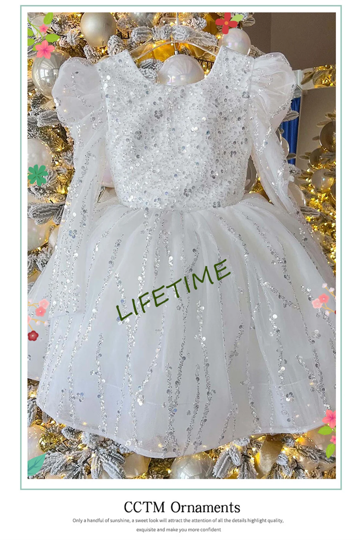 Vestido florido sem costas com pérolas para meninas, vestido princesa para a primeira comunhão, vestido de baile para casamento, traje fofo para bebê, vestido de flores para crianças