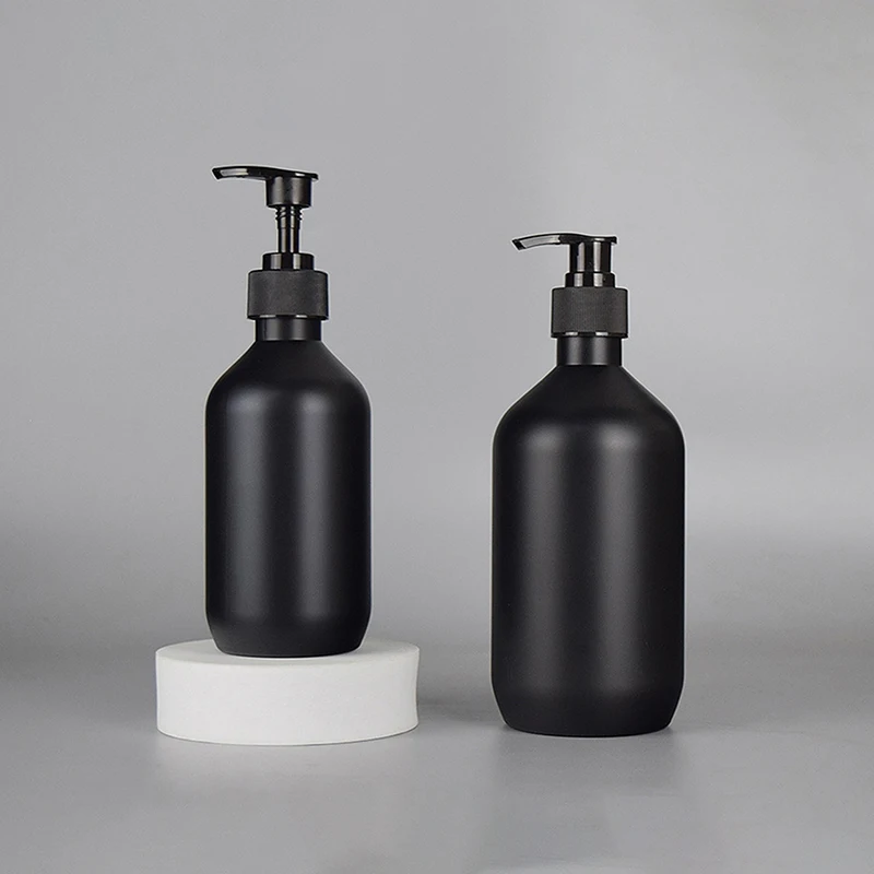 2Pcs Black Dish Soap Dispenser Empty Pump Bottles Refillable Lotion Container Shampoo Dispenser Bathroom Supplies 300/500ml