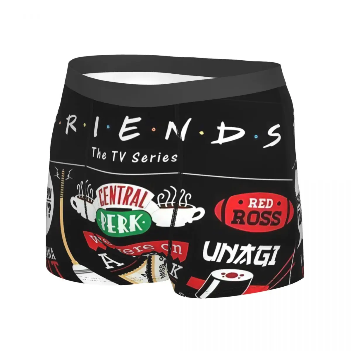 الأصدقاء برنامج تلفزيوني الملابس الداخلية التلفزيون الحقيبة عالية الجودة جذع طباعة الملاكم موجز تنفس رجل سراويل حجم كبير 2XL
