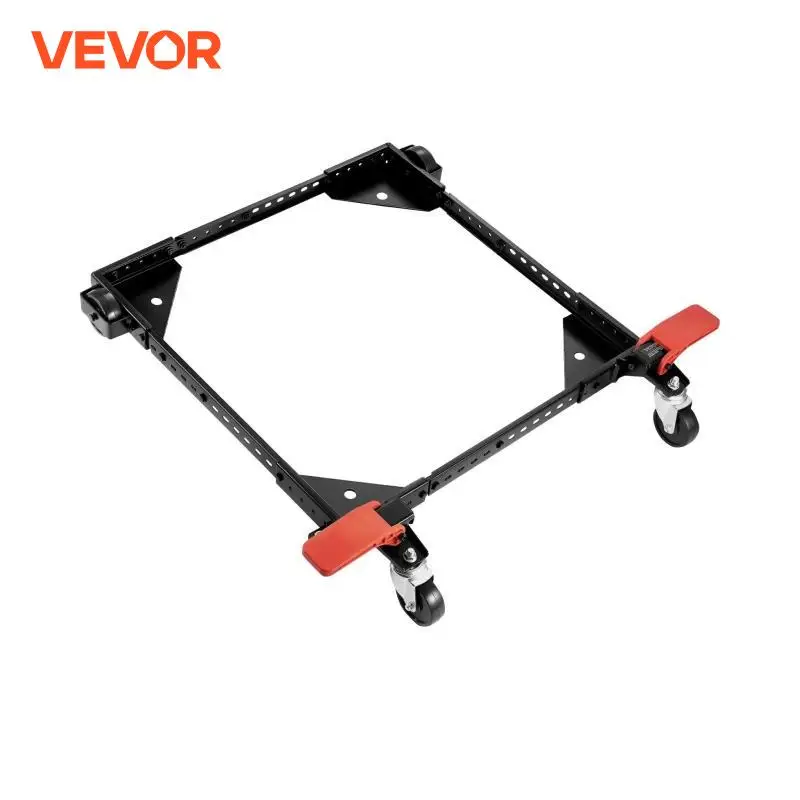 VEVOR 500 lbs Adjustable Universal Washing Machine Stand Refrigerator Base Mount with Swivel Wheels Mobile Base for Equipment