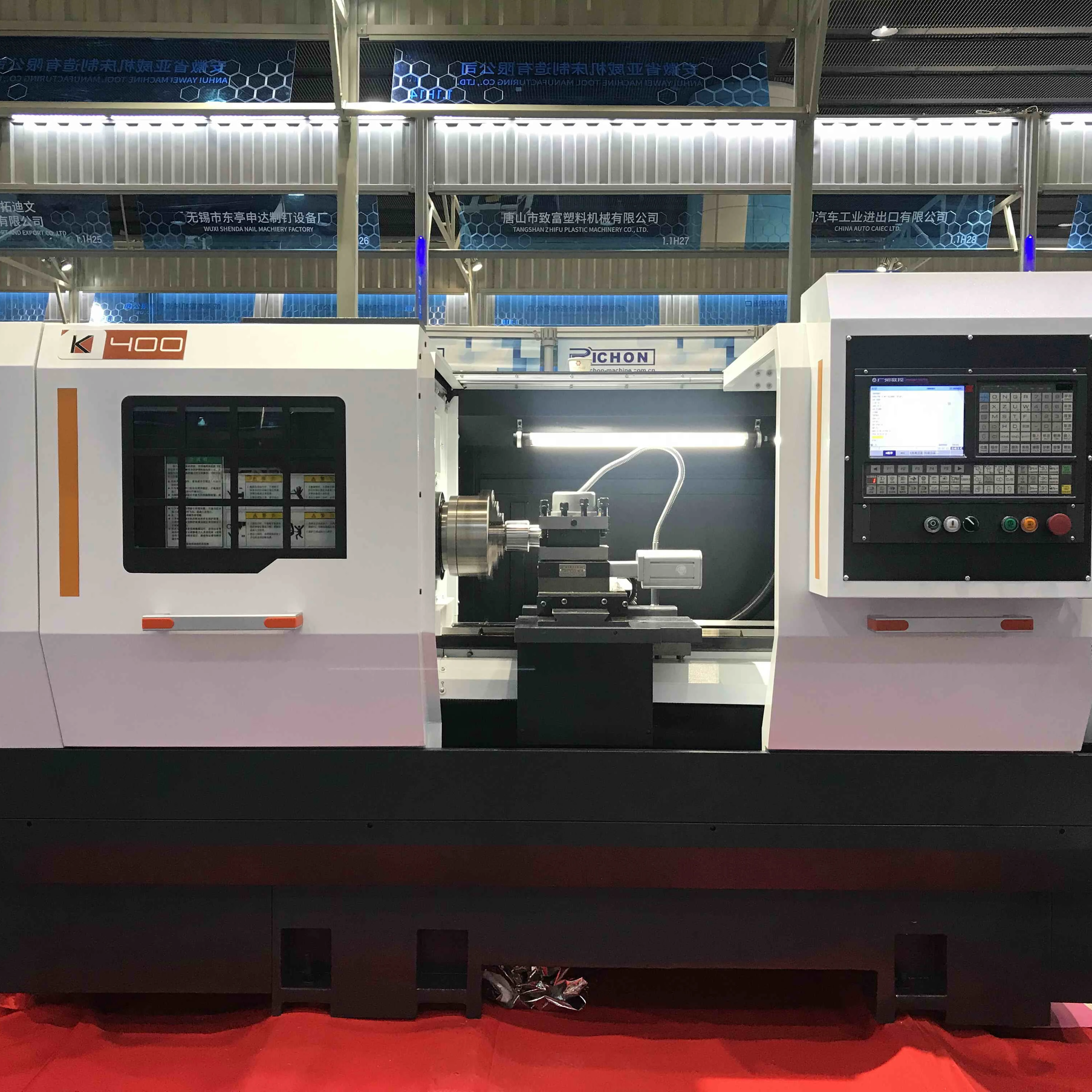 Torno CNC horizontal K400/750 Mesin Bubut Torno Para máquina de torno Cnc de metal