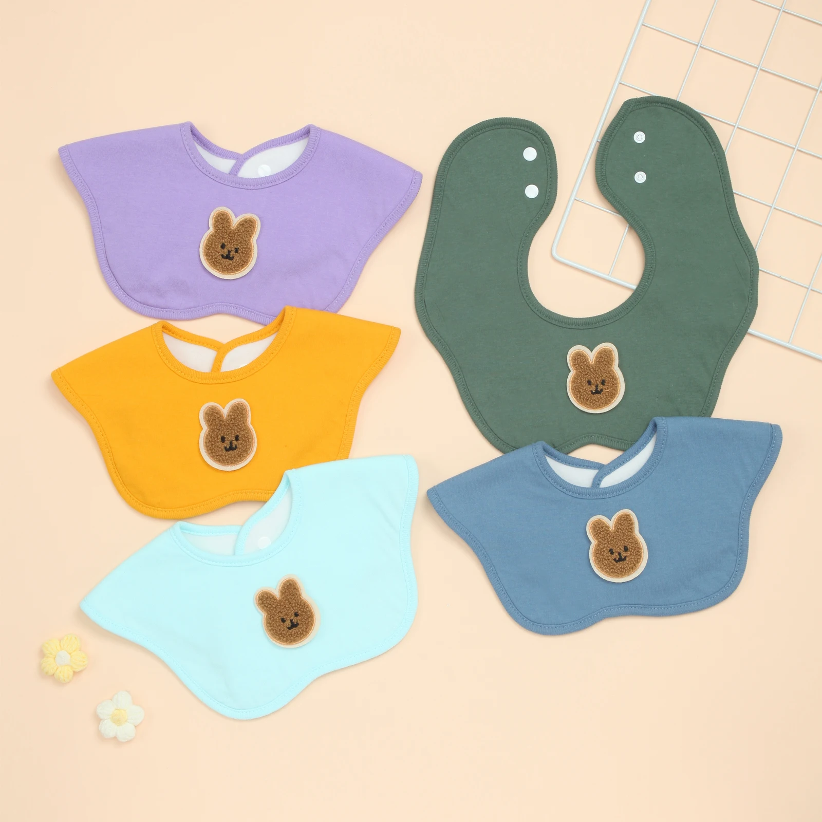 

5-Pack Super Soft Baby Bibs for Boys & Girls Absorbent Infant Bib for Drooling, Feeding, Teething