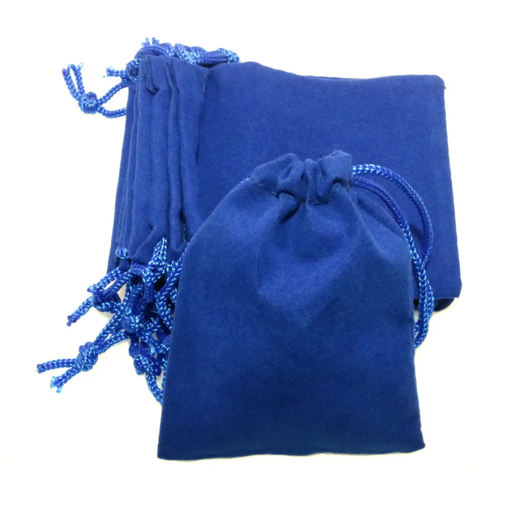 

100PCS/Lot 10x12cm Velvet Drawstring Jewelry Bag Blue Pink Black Red Christmas Wedding New Year B-059