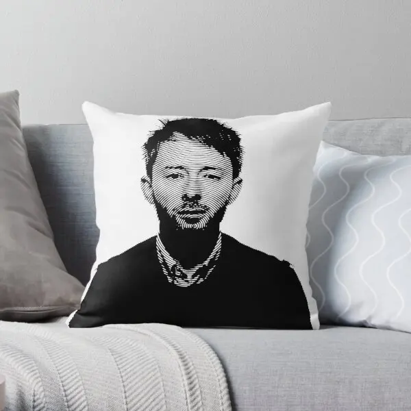 

Thom York Radiohead Printing Throw Pillow Cover Wedding Comfort Square Soft Fashion Sofa Office Pillows not include One Side