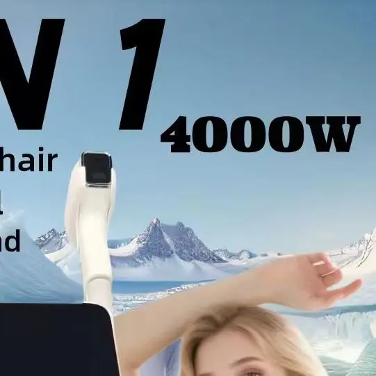

Лазерный диодный аппарат 2-в-1 Soprano Titanium Ice Platinum 2026 с 4 длинами волн (755, 808, 1064 нм): YAG-аппарат для безболезненного удаления волос, 4000 Вт