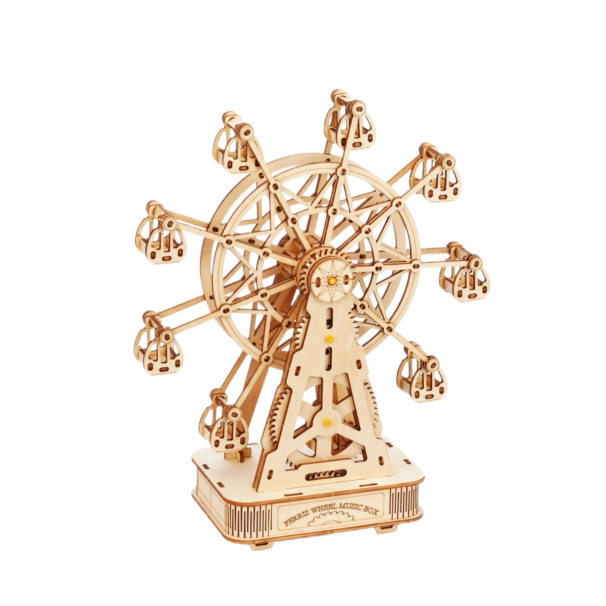 

DIY 3D Wooden Puzzle Ferris Wheel Mechanical Music Box Educational Toy Gift