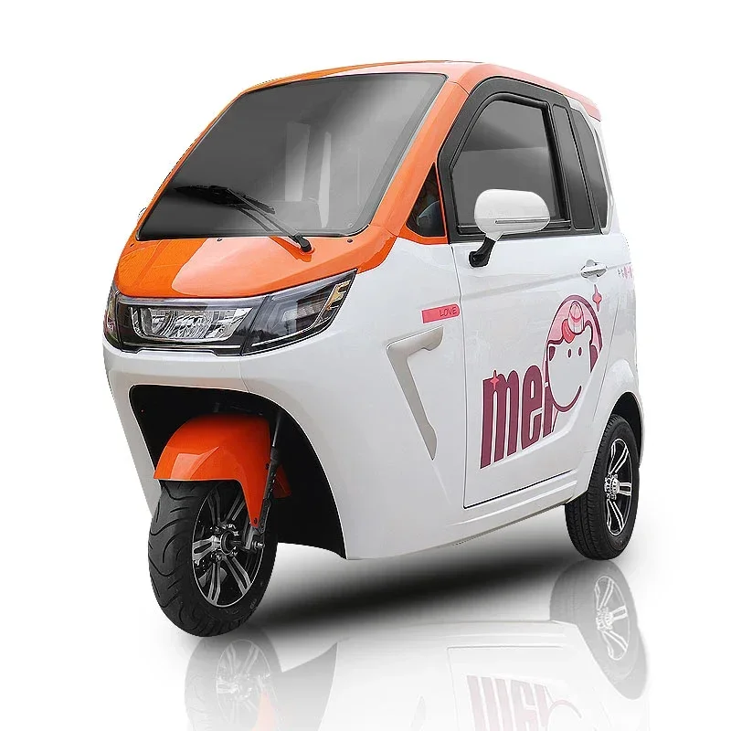 adult three-wheeled three-wheeled electric passenger and cargo fully enclosed scooter mini electric tricycle for sale with eec