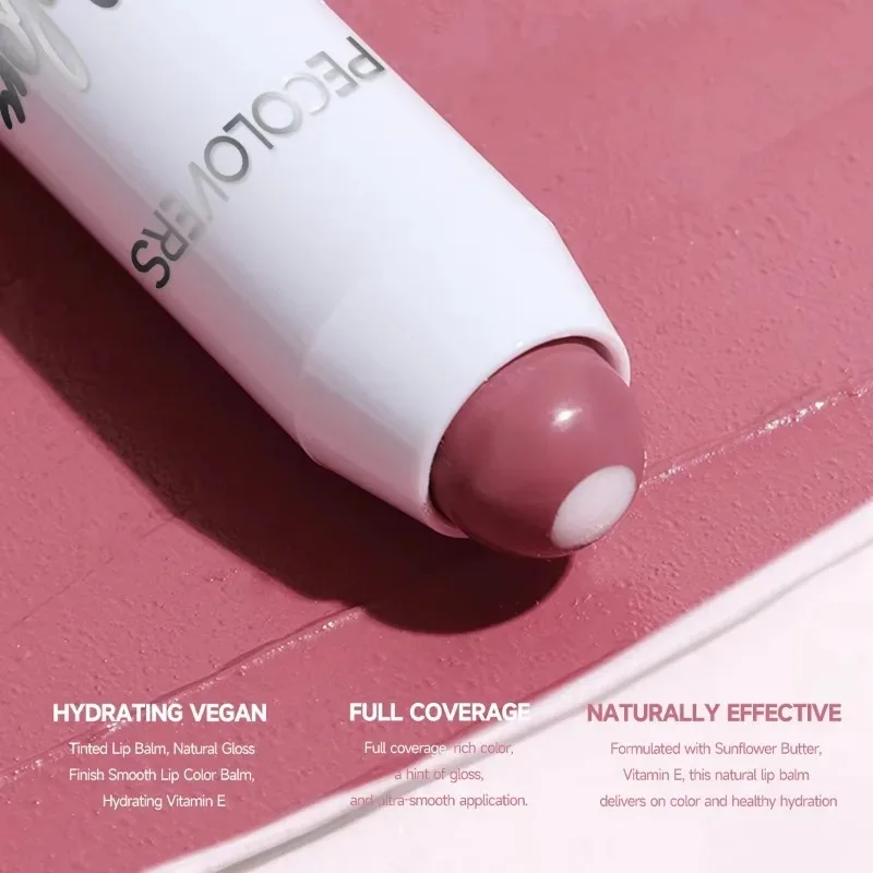 ลิปสติกลิปสติก Smooth Non-stick Cup สีสดใส Lip Tint Balm สีแดงสีชมพู Lip Glaze Matte Velvet ลิปสติกติดทนนานแต่งหน้า