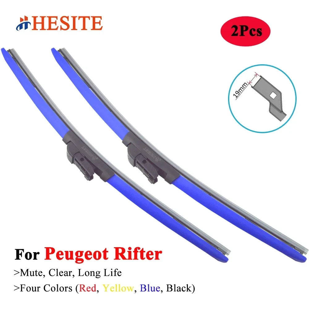 

HESITE Colorful Windshield Wiper Blades For Peugeot Rifter MPV 2018 2019 2020 2021 2022 2023 Car Accessories Hybrid Window Brush