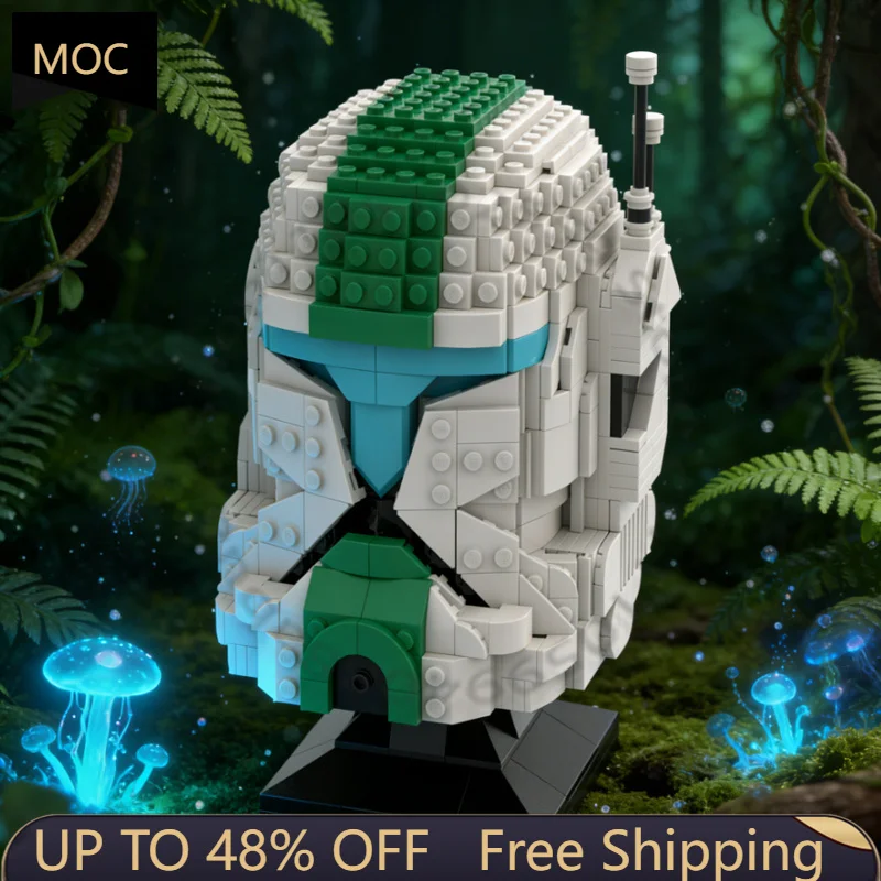 917 PCS Knight Helmet Build Fixer Helmet MOC Customize Modular Building Block Educational Design Simple DIY Festival Toy Gift
