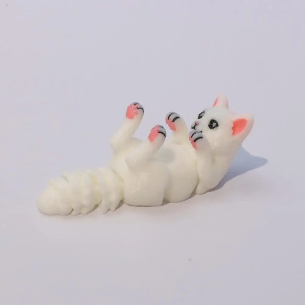 Miniature Sculptures Small Model 3d Printed Figurine Set Articulated Rabbit Bee Cat Frog Dinosaur Pig Models Mini for Home