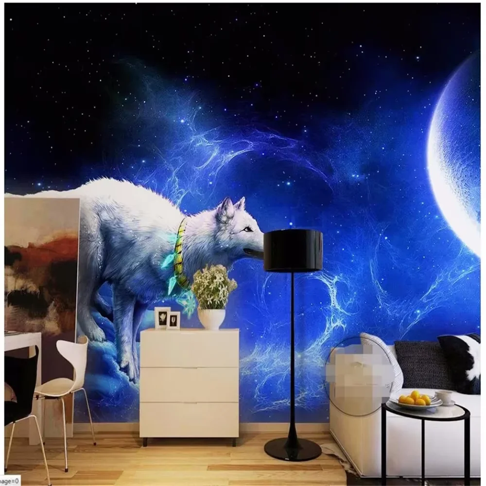 Custom 3D Modern Space Planet Wallpaper Wall Art Mural Moon Star 3D Mars Design for Living Room Sofa Background home decoration