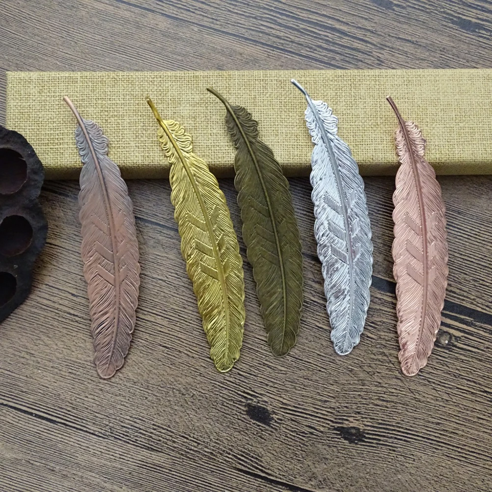 10pcs Bookmark Retro Copper Bookmark Creative Bookmark for Home School Office (Random Color)