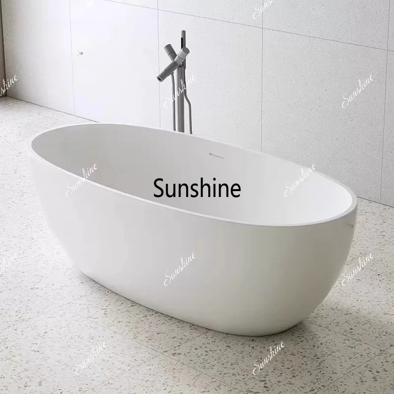 Household acrylic small apartment independent Japanese-style oval bath hotel homestay bath