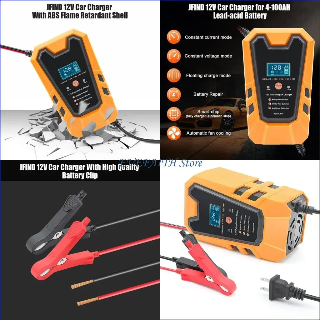 

124B Мотоциклы автомобильные зарядные устройства 12 В 6A Repair Chargers Automatic Chargers