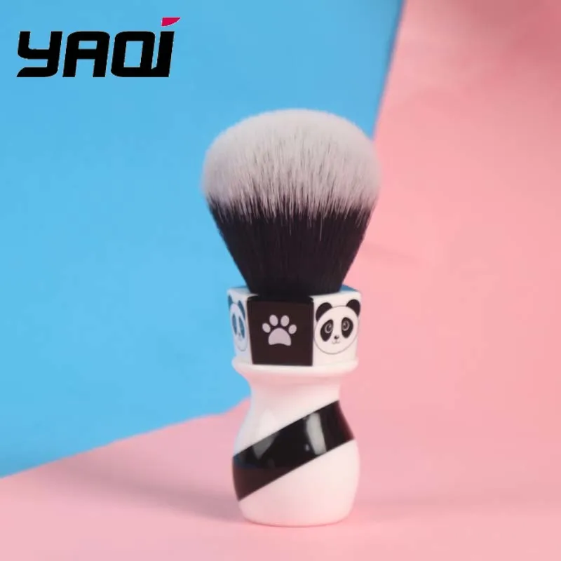 YAQI 24mm Panda Tuxedo Knot Shaving Brush for Men Henry Hakamaki High-Quality Mens Grooming Essential