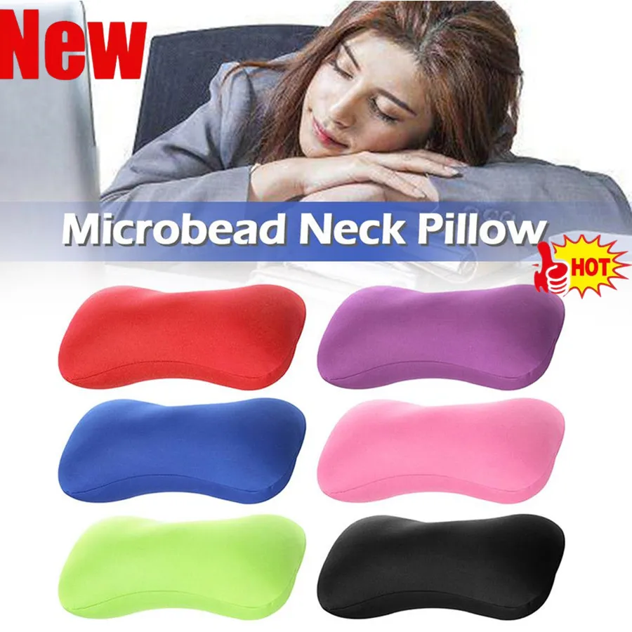 NewMicrobead Bolster Tube Pillow Foam Particle Bone Pillow Head Rest Home Sleep Neck Support Travel Micro Mini Microbead Cushion