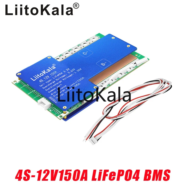 

LiitoKala 4S 12V 100A/150A/200A BMS LiFePo4 Защитная печатная плата литий-железо-фосфатного аккумулятора с сбалансированной зарядкой