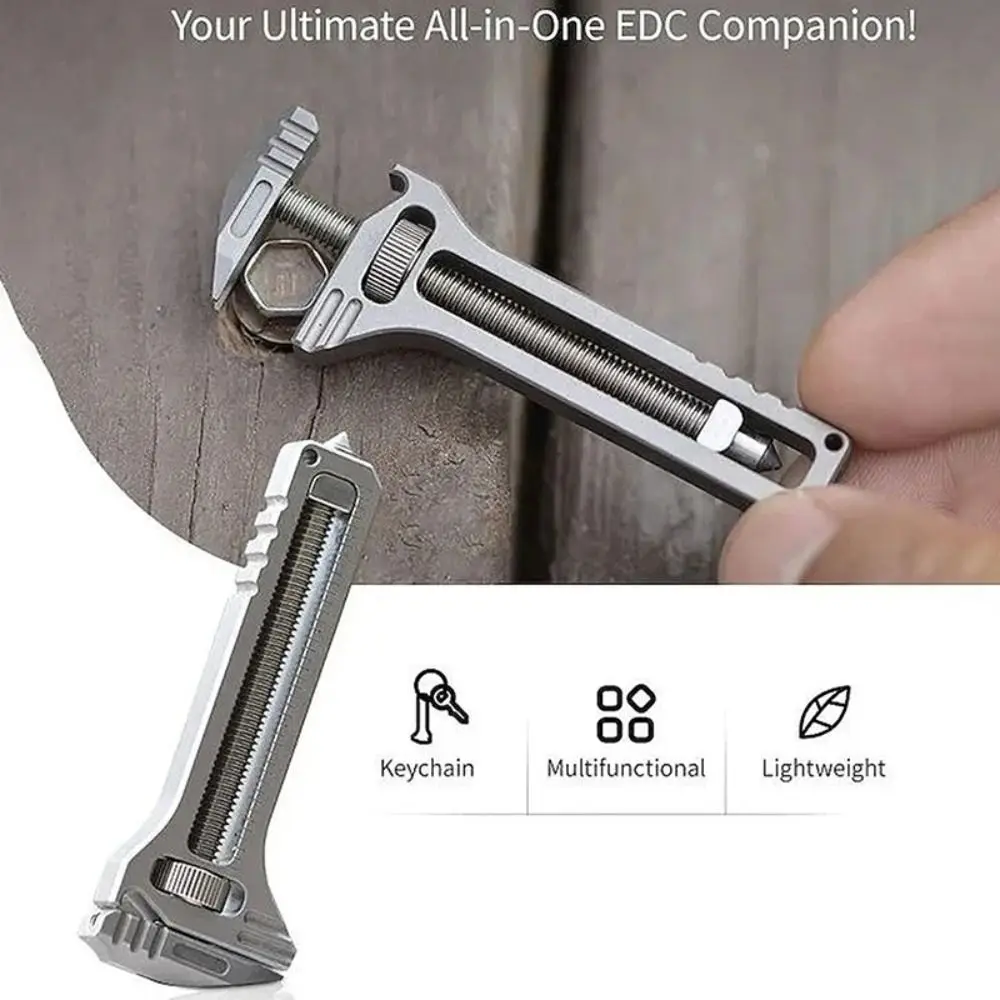 Portable Wear Resistant Compact Wrench Efficient All-in-1 Multitool Wrench Versatile Measurement Locator Bottle Opener Spanner