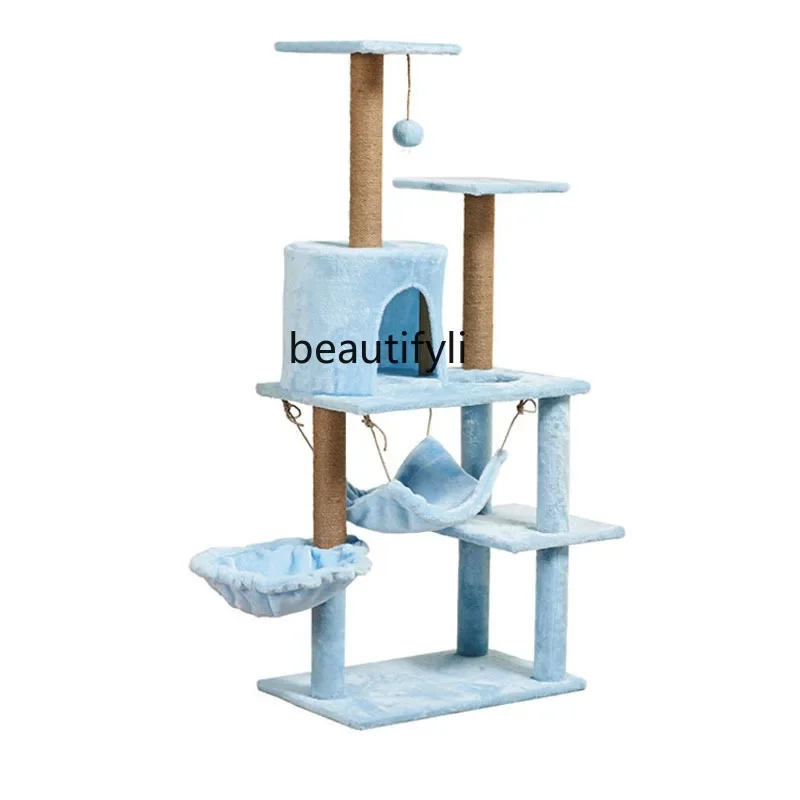 

Cat Climbing Frame Grab Column Nest Jumping Platform Hammock Cat Tree Integrated Multi-Layer