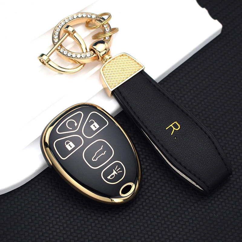 5/6 buttons Shell For Cadillac Escalade For Chevrolet Tahoe 2007 Gmc Suburban Yukon 2010 Traverse XL Soft TPU Car Key Case Cover image 3